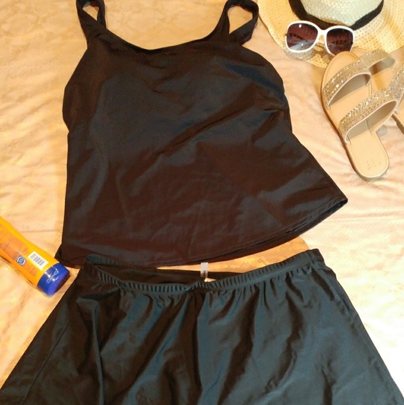 Swimsuits For All Other - Swimsuits for All 2 pc Black Tankini sz 18